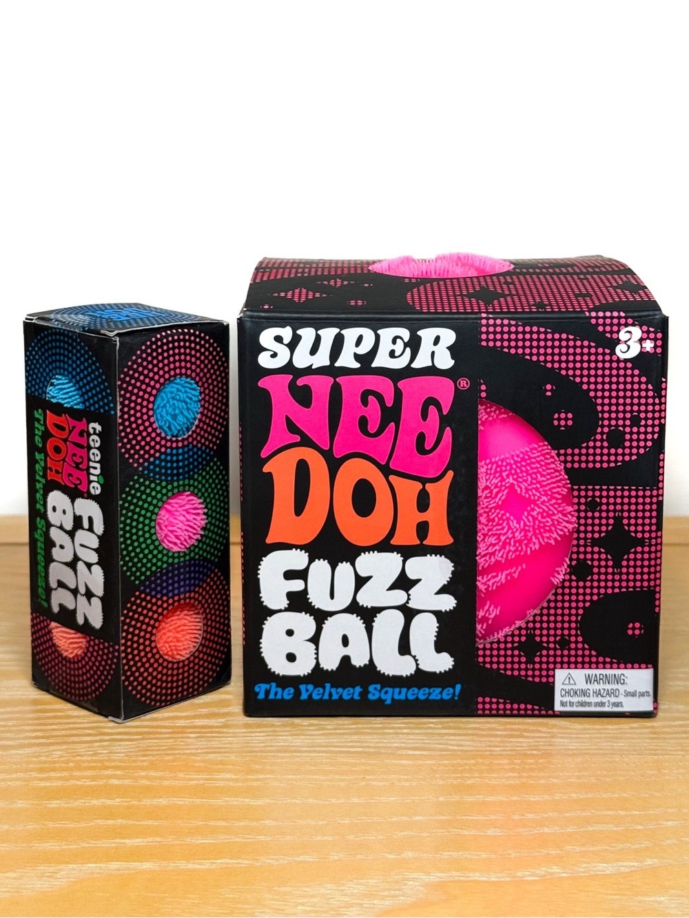 NeeDoh Super Fuzz Ball + Teenie Fuzz Balls Bundle 🩷